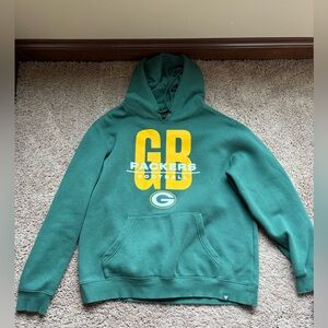 Fanatics Green Pullover Hoodie with White Logo Tag